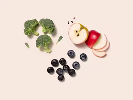 Broccoli, Blueberry, Apple