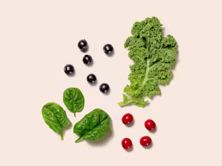 Cranberry, Blackcurrant, Spinach, Kale
