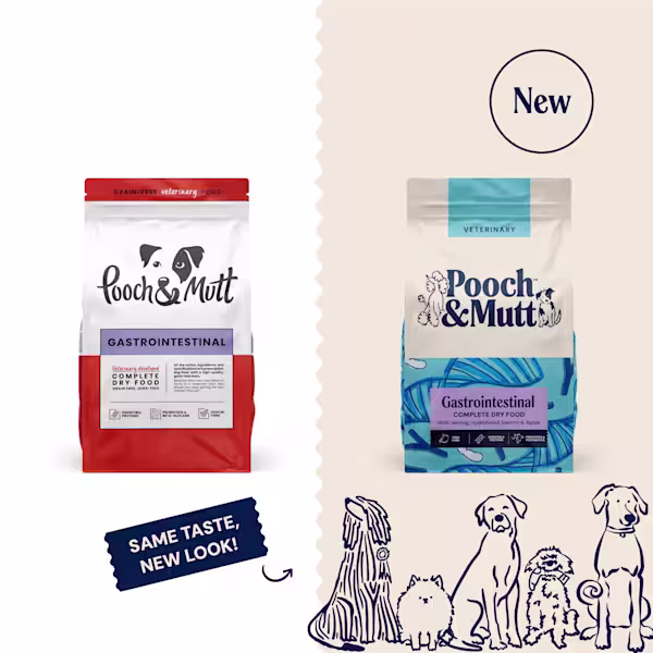 P&M NEW vs OLD DRY FOOD VETERINARY GASTROINTESTINAL 10 kg