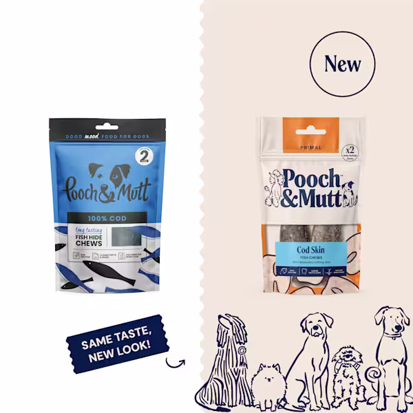 P&M NEW vs OLD FISH CHEWS PRIMAL 100- COD