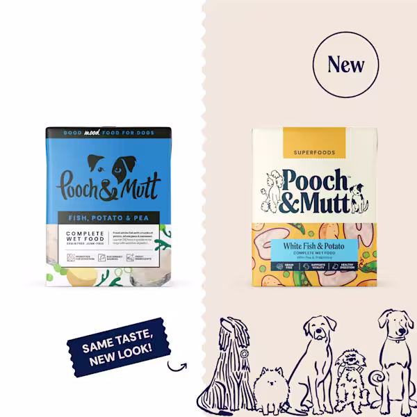 P&M NEW vs OLD WET FOOD SUPERFOODS FISH & POTATO