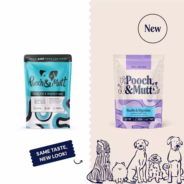 P&M NEW vs OLD WET FOOD WELLBEING HEALTH & DIGESTION